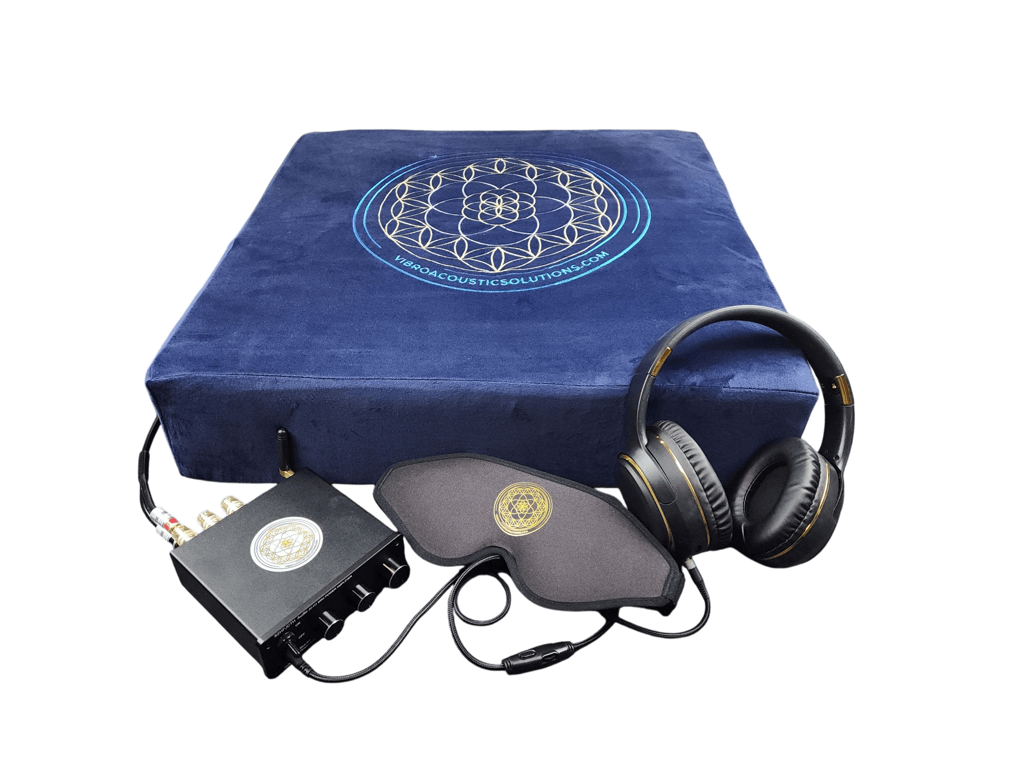 Vibroacoustic Therapy Meditation Cushion bundle with custom amplifier