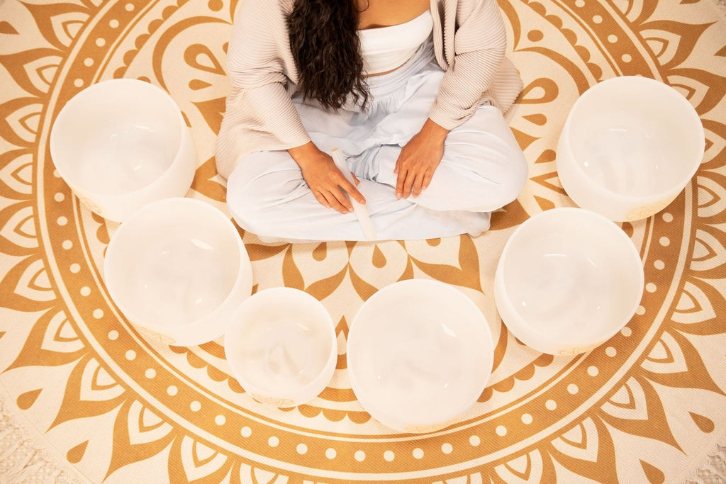 Solfeggio Crystal Singing Bowl Set (396, 417, 528, 639, 741, 852 Hz)