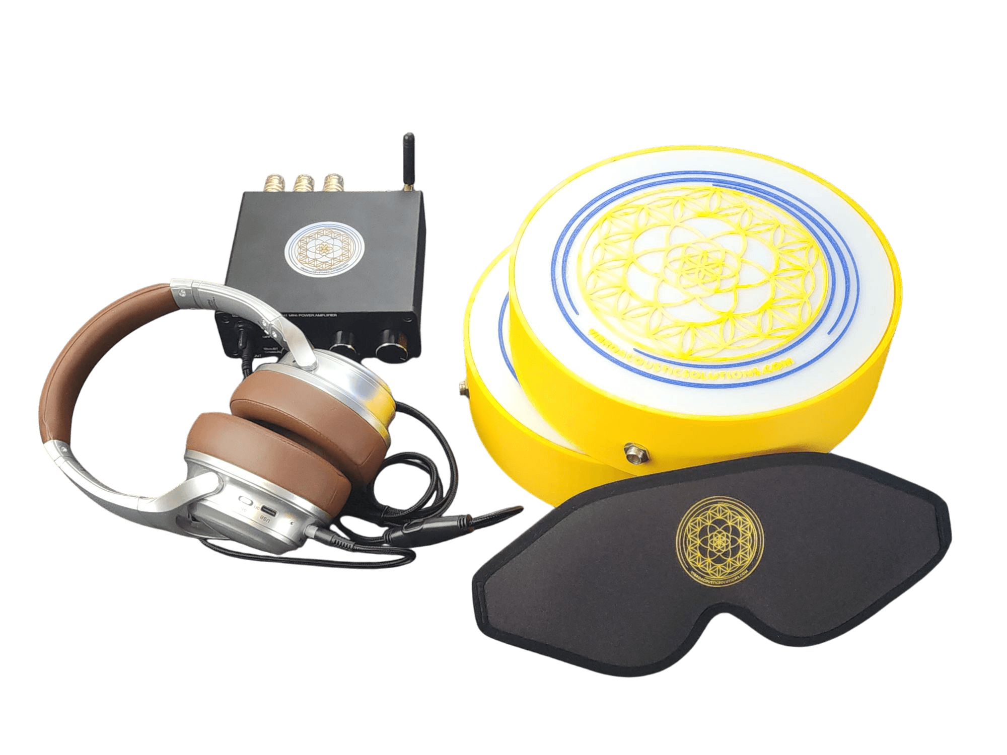 Vibroacoustic Therapy Massage Table Attachments with custom Amplifier Bundle