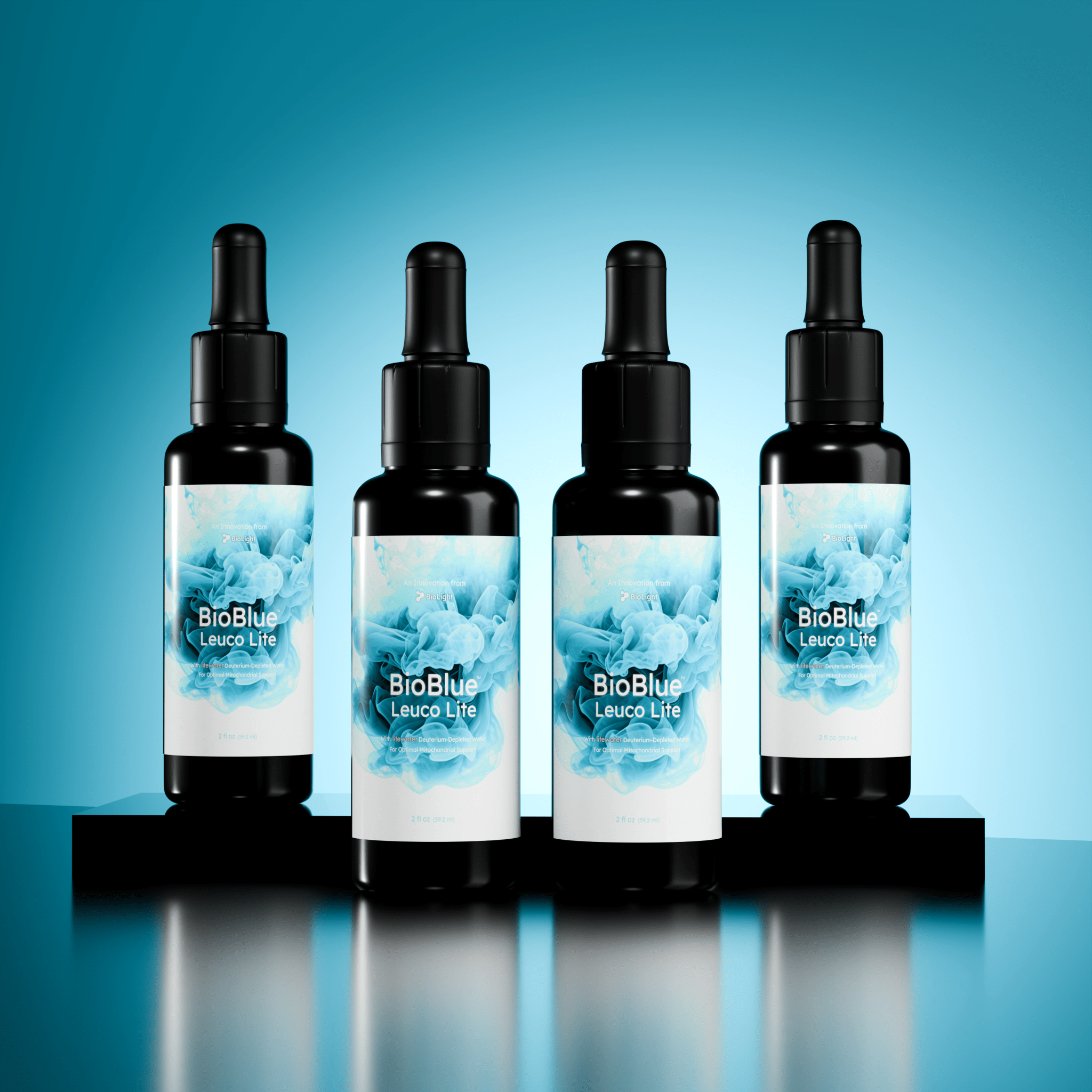 BioBlue Leuco Lite: Rapidly Absorbed Leucomethylene Blue w/ Litewater (Deuterium-Depleted Water) for Enhanced Brain & Mitochondrial Support | Wellness & Longevity Supplement | 1% Solution, USP Grade