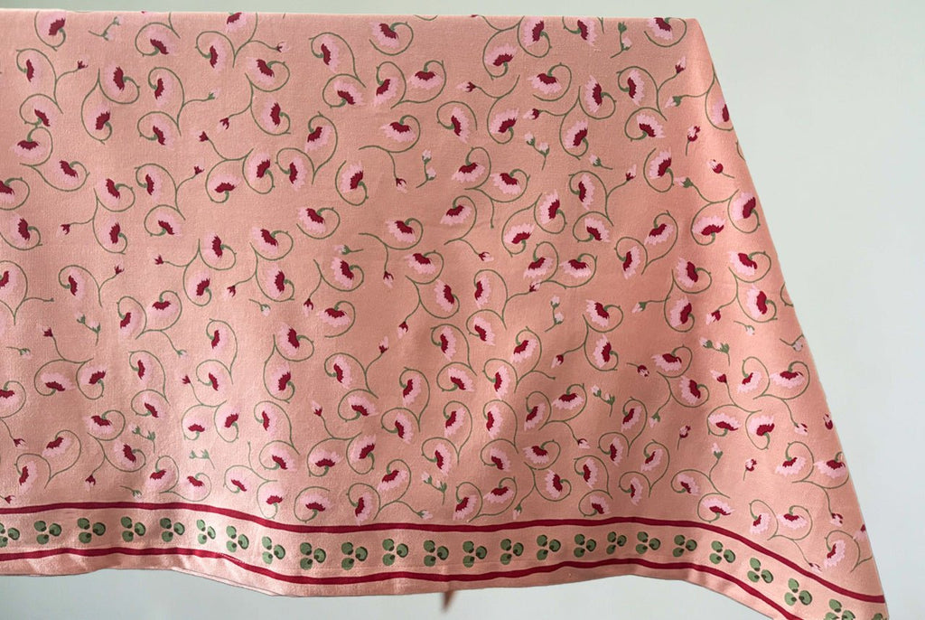 La Leccia Tablecloth in Dark Pink