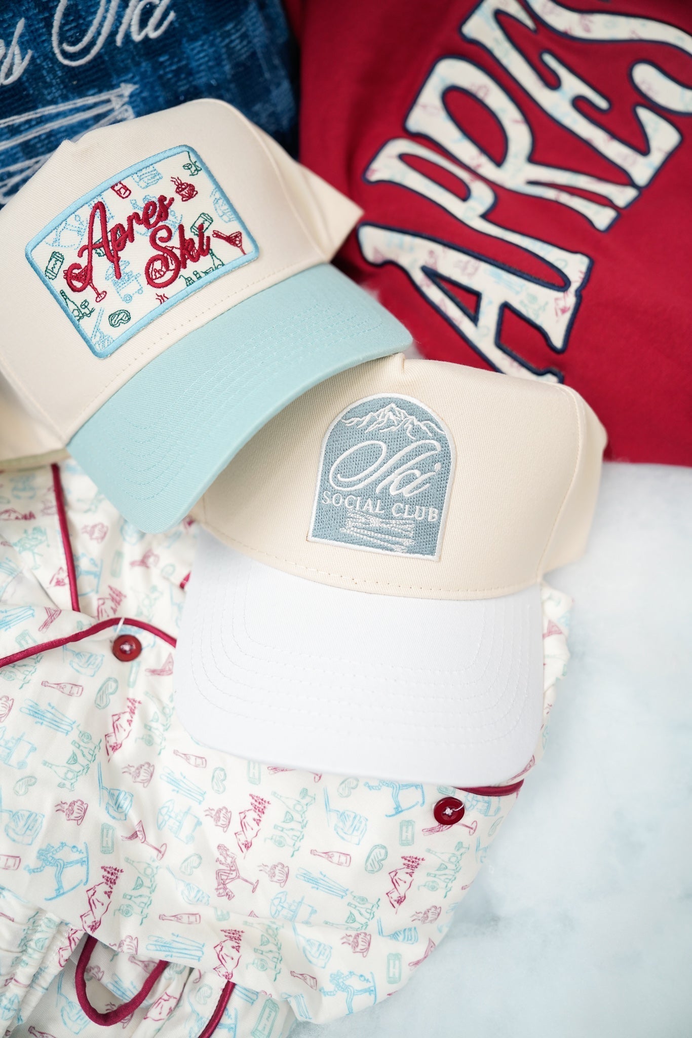 Apres Ski - Baby Blue Vintage Trucker Hat