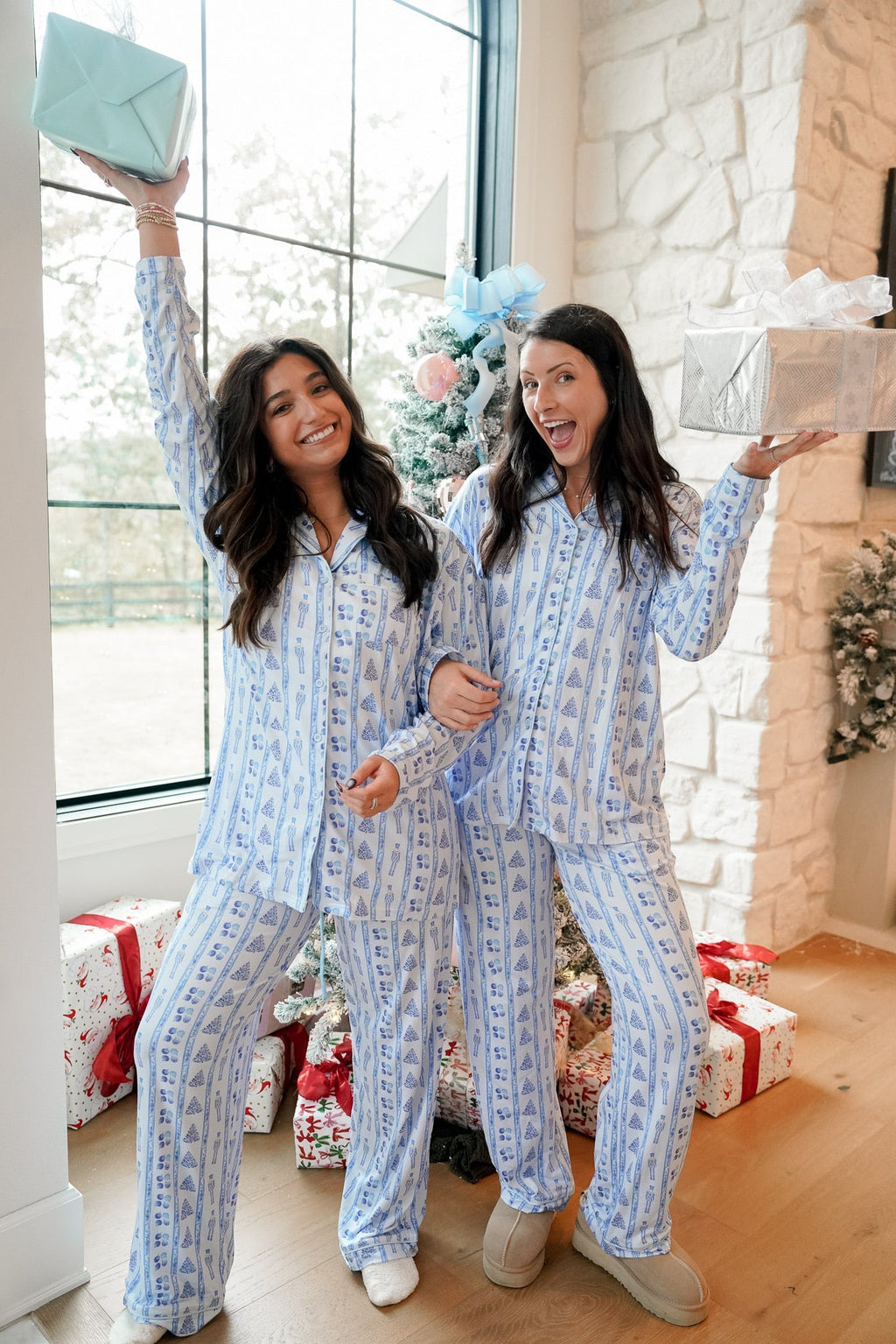 Blue Christmas - Long Pajama Set