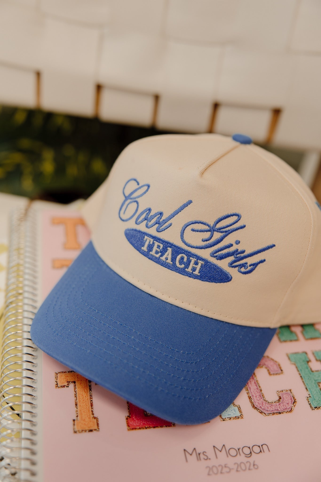 Cool Girls Teach - Periwinkle Vintage Trucker Hat