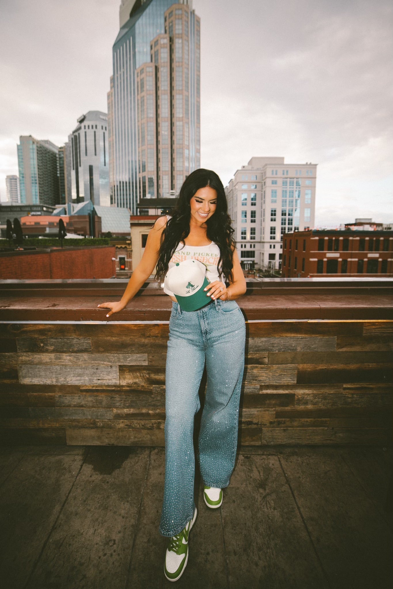 Le Rodeo w Horse - Green Vintage Trucker Hat