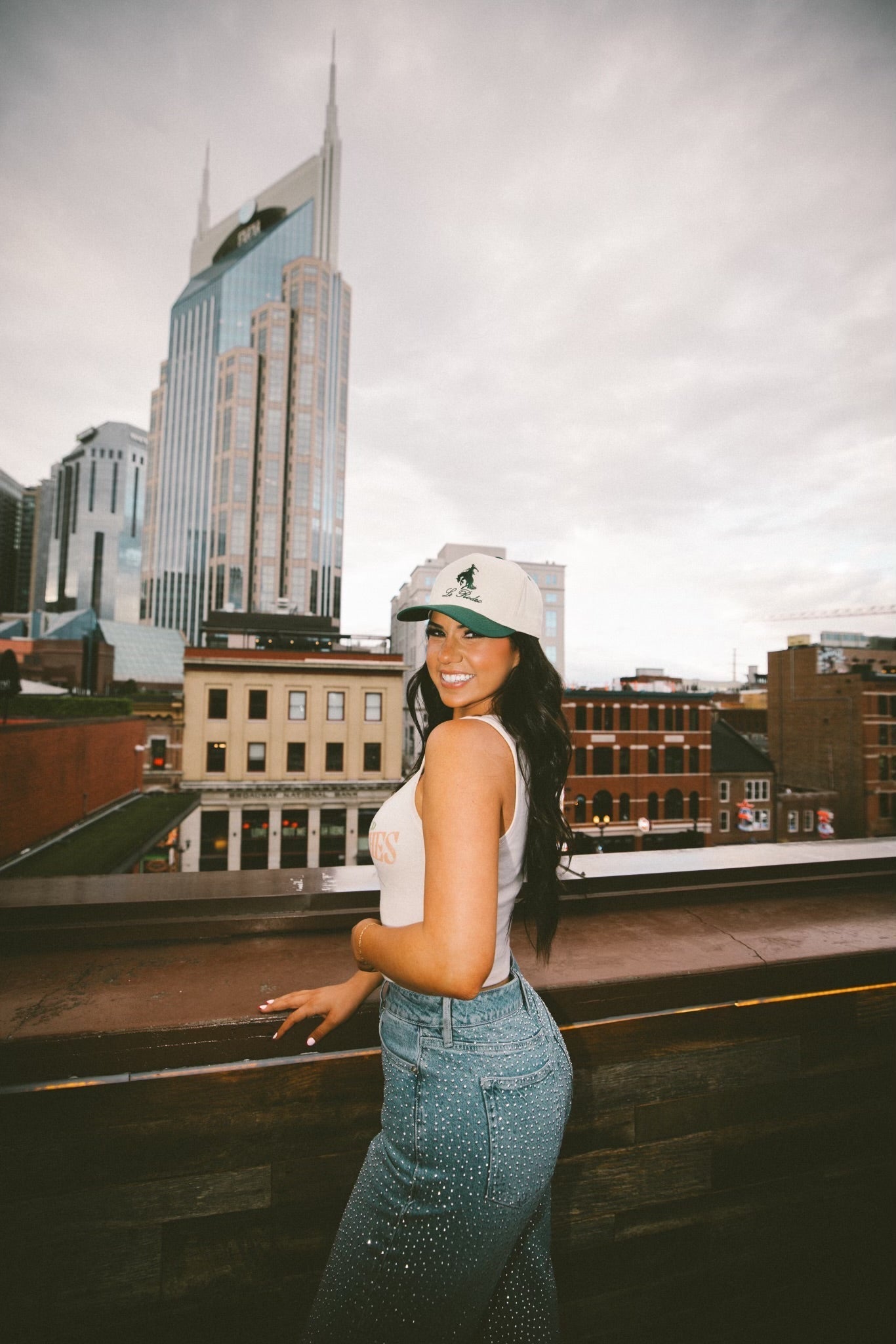 Le Rodeo w Horse - Green Vintage Trucker Hat