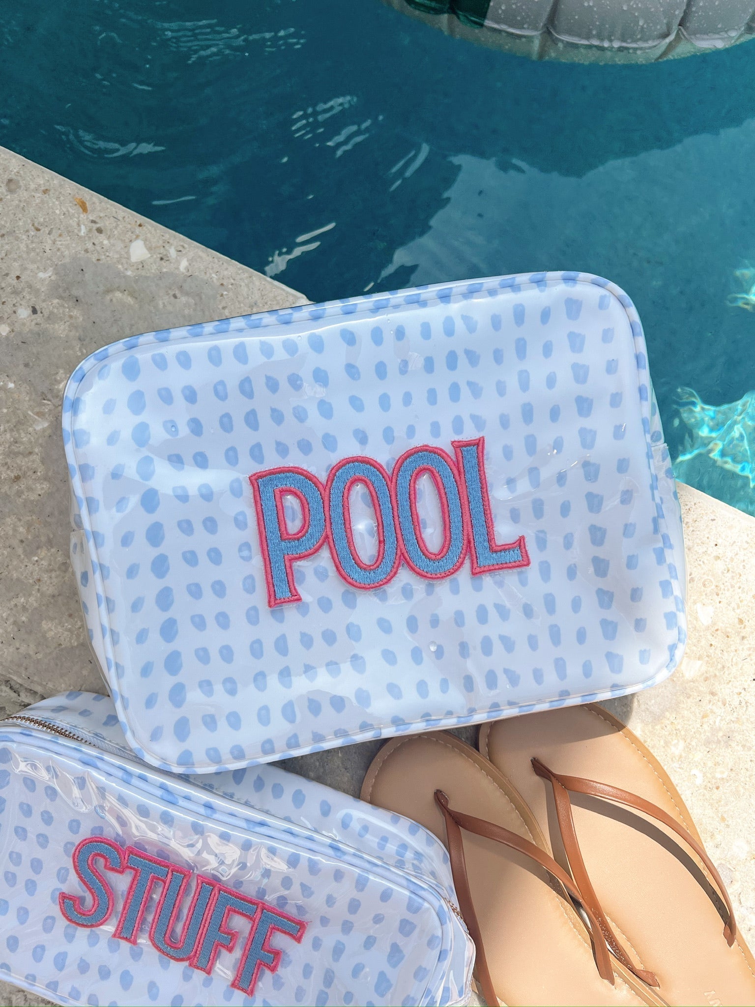 Pool - Periwinkle Pebbles Clear Coat XL Bag