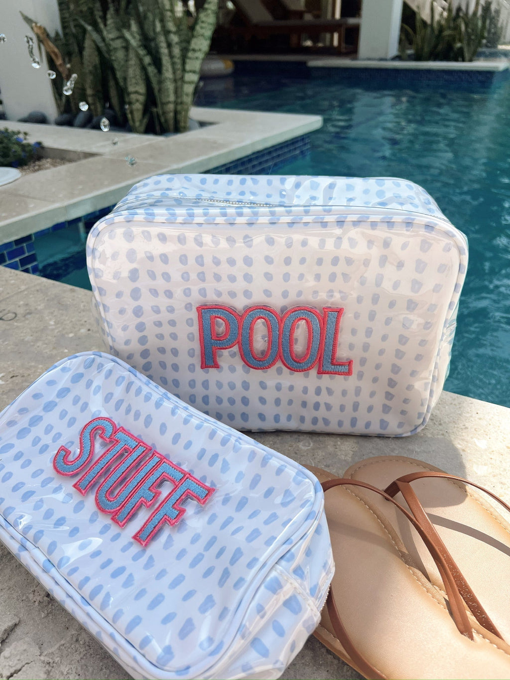 Pool - Periwinkle Pebbles Clear Coat XL Bag