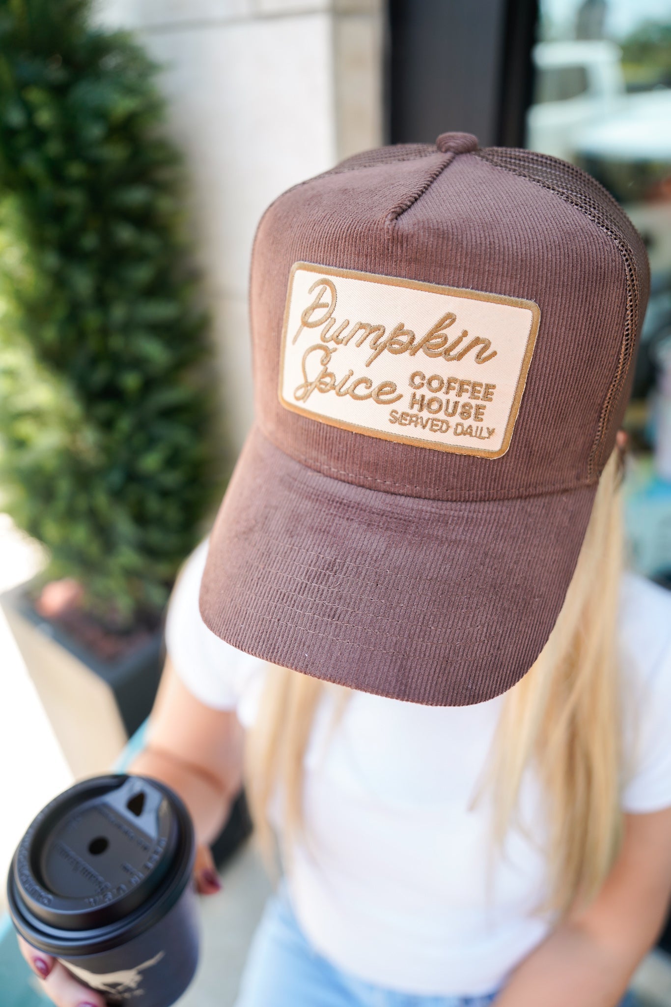 Pumpkin Spice - Brown Corduroy Vintage Trucker Hat