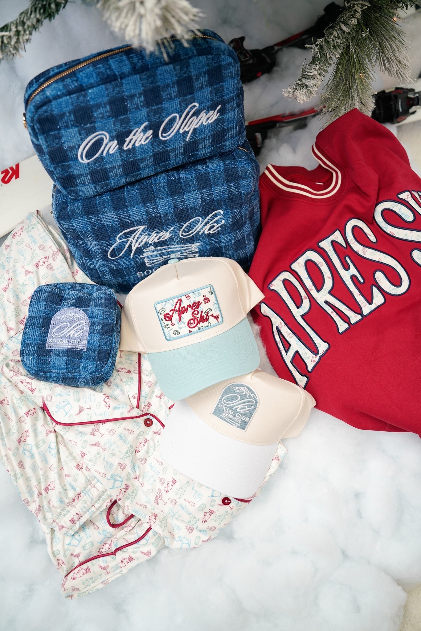 Ski Club - White Vintage Trucker Hat