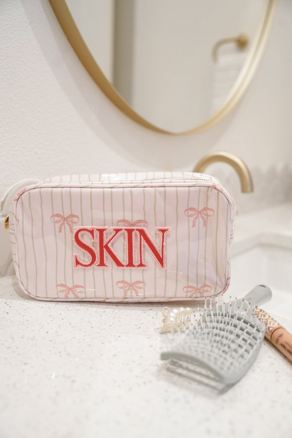 Skin - Pink Ribbons Clear Coat Large Bag