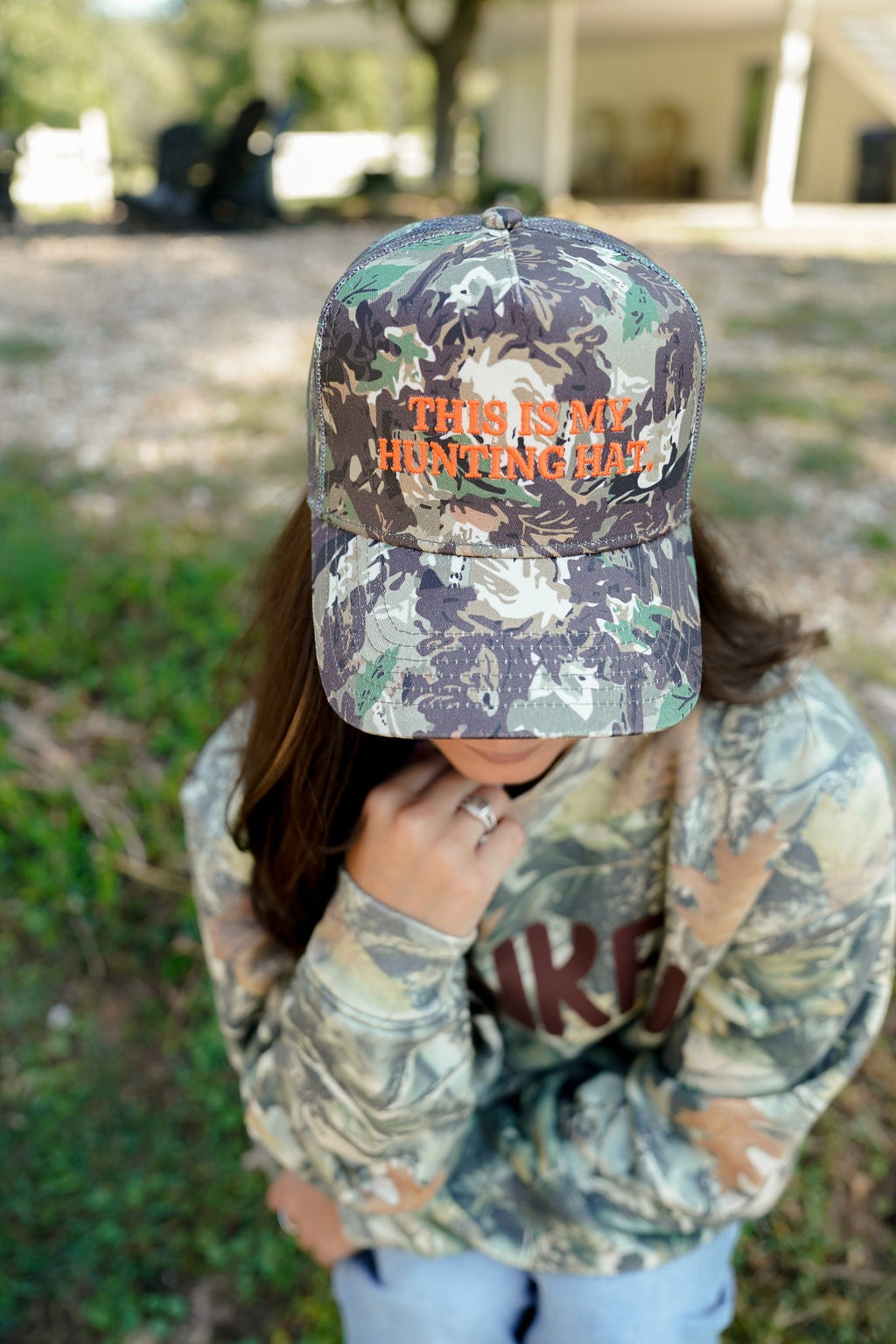 This is my Hunting Hat. - Camo Trucker Hat
