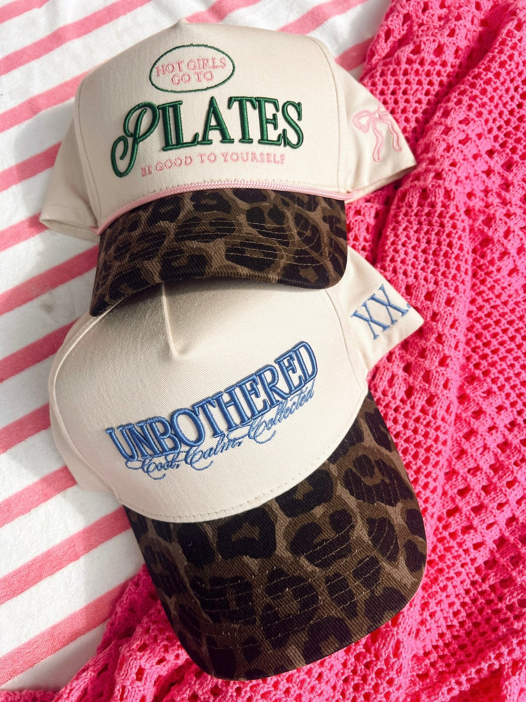 Unbothered - Leopard Vintage Trucker Hat