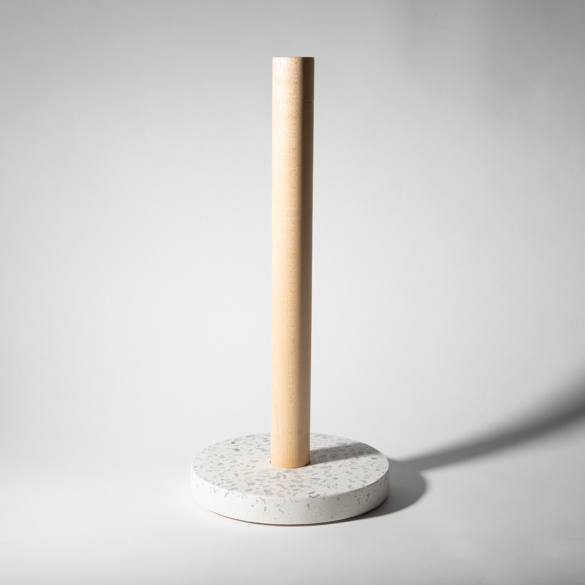 Paper Towel Holder | Larger White Terrazzo