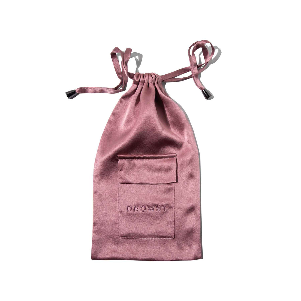 Damask Rose Silk Carry Pouch