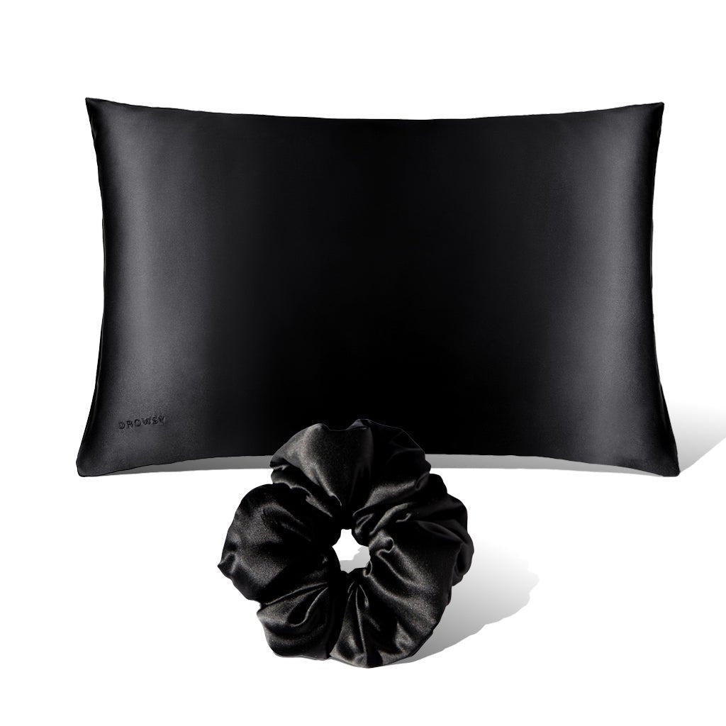 Pillowcase + Scrunchie - Black Jade