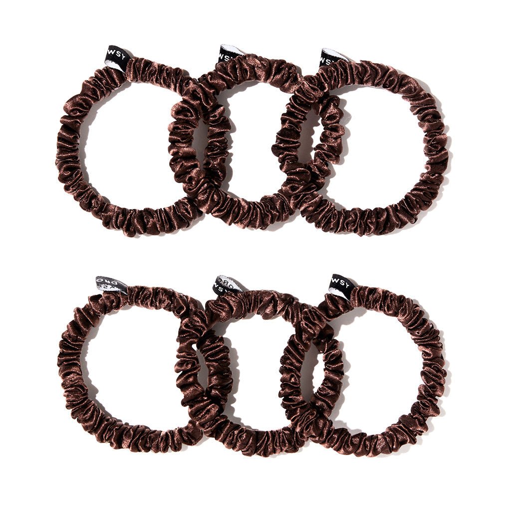 Skinny Scrunchie Set - Cocoa Glow