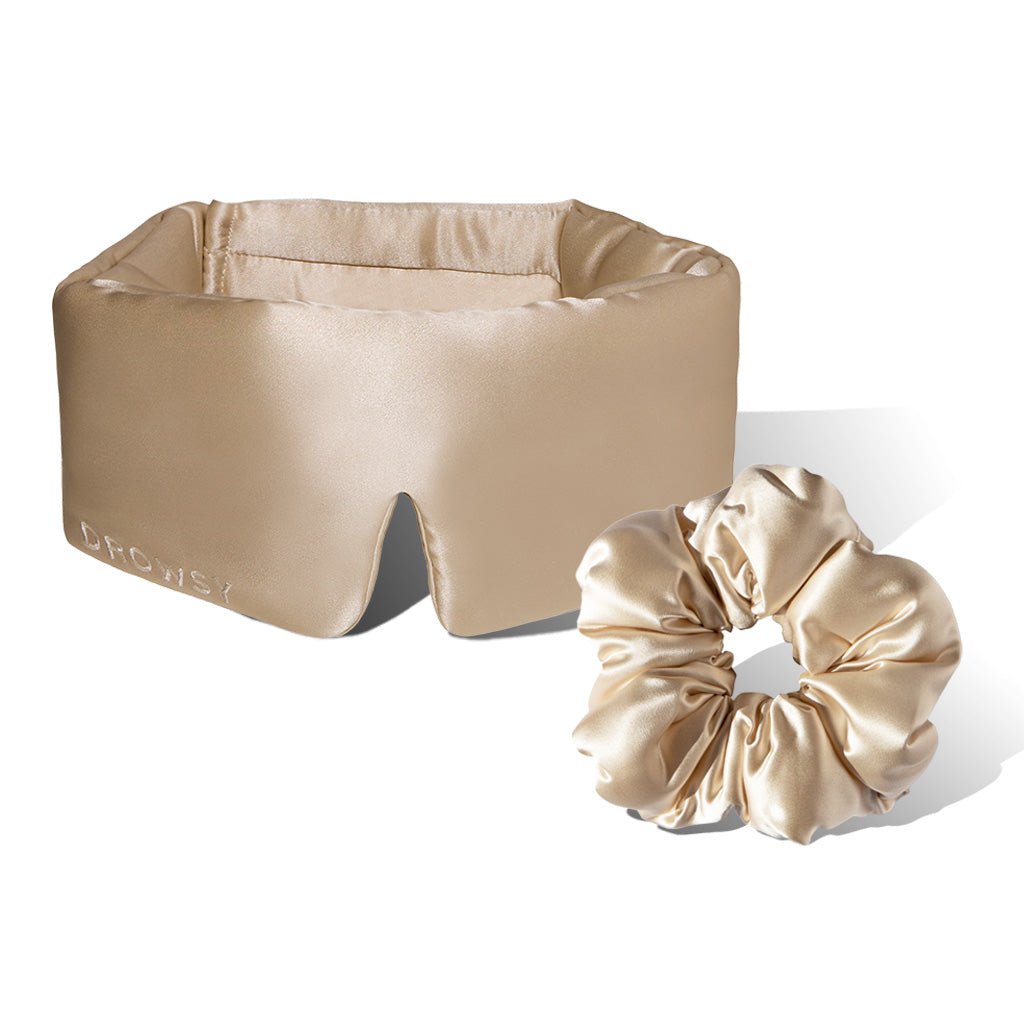 Sleep Mask + Scrunchie - Dusty Gold